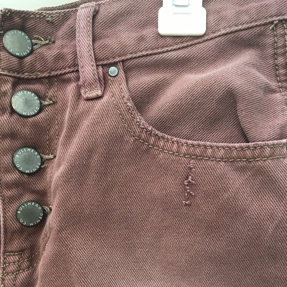 PACSUN BUTTON-UP HIGH-WAISTED SHORTS - Picture 3 of 4